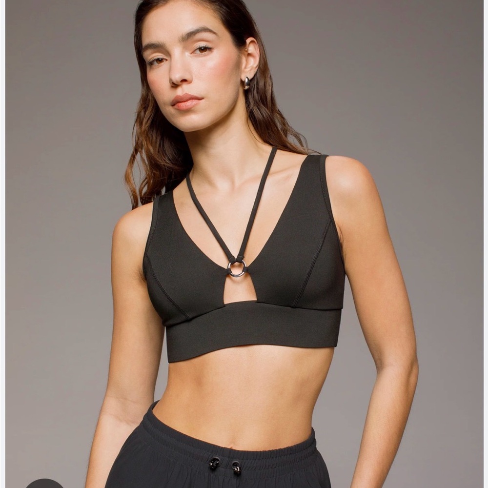 MICHI Odessy Bra Black with Dark black/Silver Ring Detail